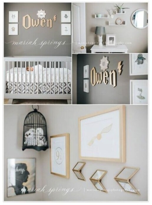 Harry Potter Inspired Nursery Alphadorable Custom nursery art and decor